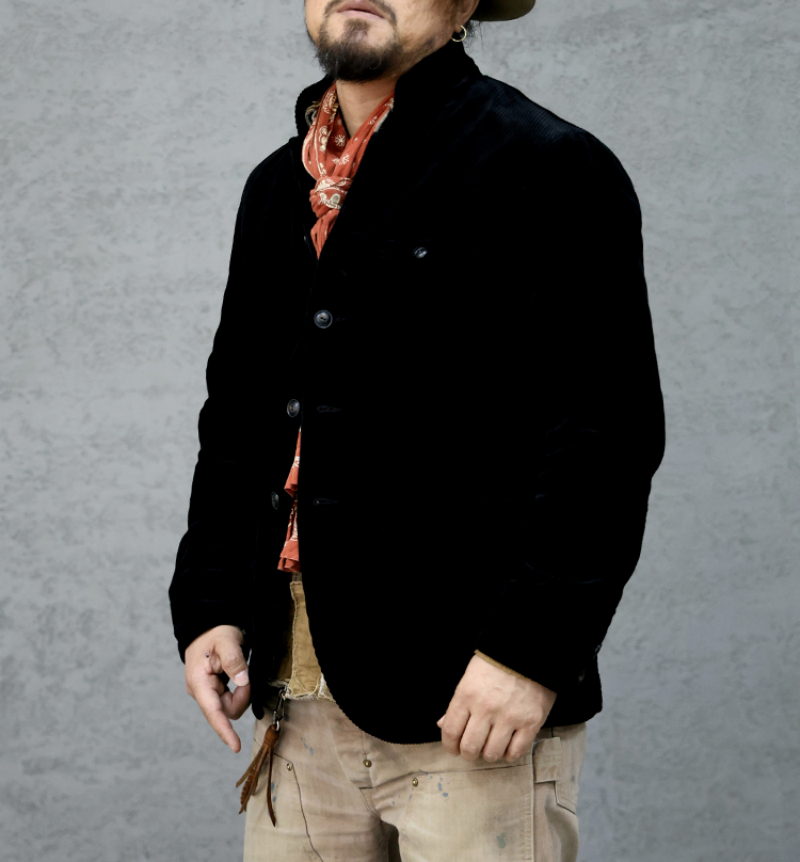 Men's Black Corduroy Brakeman Coat