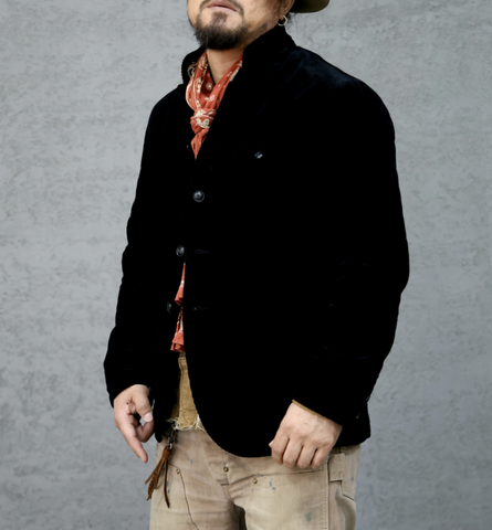 Men's Black Corduroy Brakeman Coat