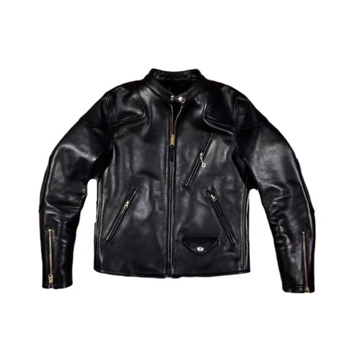Men's Biker Leather Jacket, Horsehide