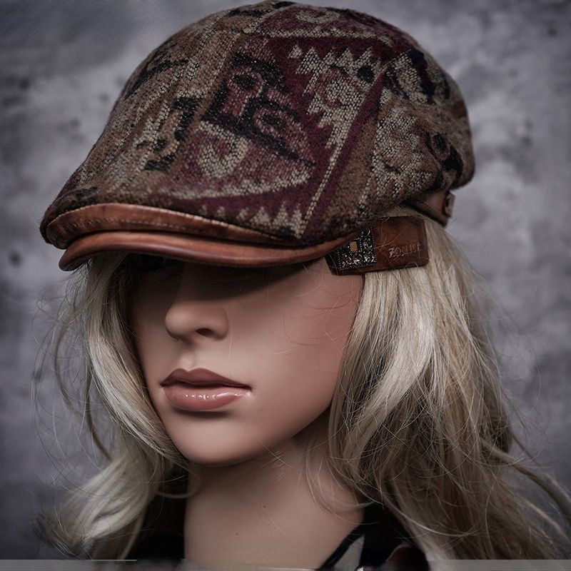 Handmade Cap Handmade Bohemia Style Flat Cap โ Crush on Retro