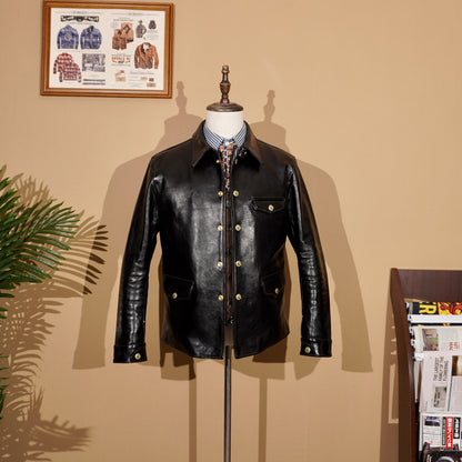 Men's Black Brakeman Leather Coat