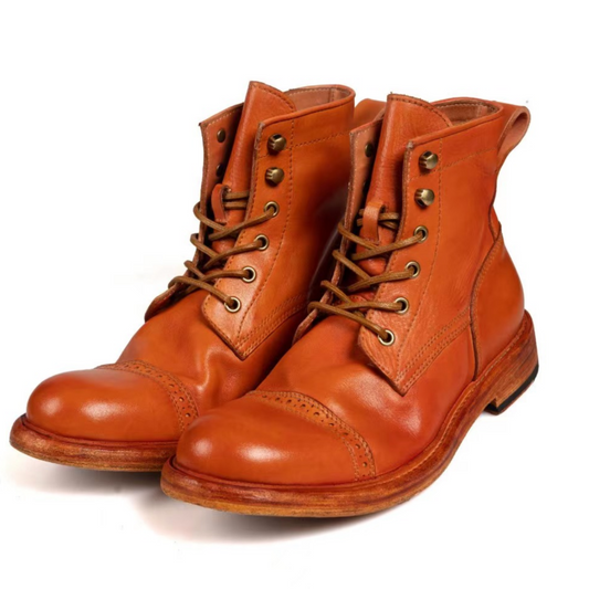 Bottes de service en cuir pour hommes