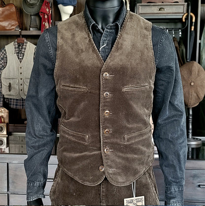 Men's Corduroy V-neck Vest