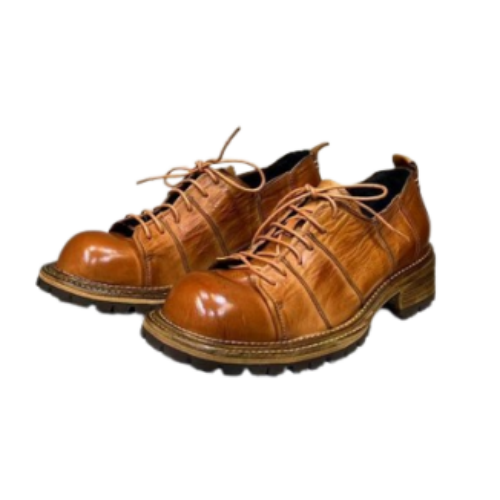 Men's Washed Derby Shoes Line Decoration