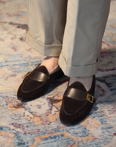 メンズ バックル ローファー