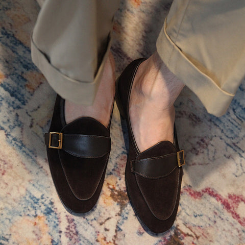 メンズ バックル ローファー