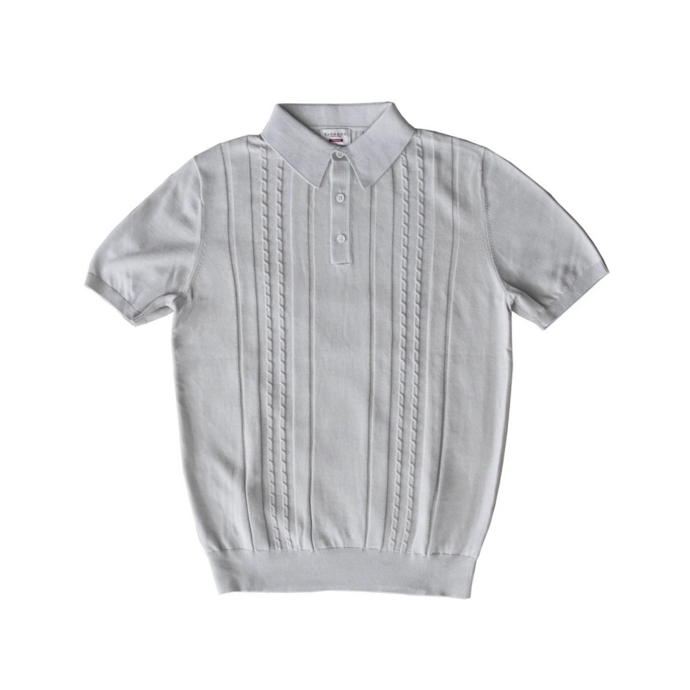 Polo jacquard torsadé pour homme