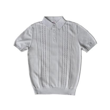 Polo jacquard torsadé pour homme