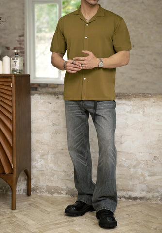 メンズ キャンプカラーシャツ 半袖