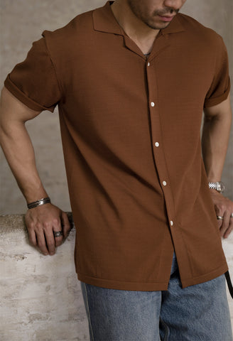 メンズ キャンプカラーシャツ 半袖