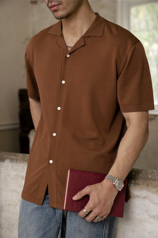 メンズ キャンプカラーシャツ 半袖