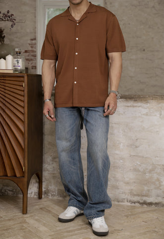 メンズ キャンプカラーシャツ 半袖