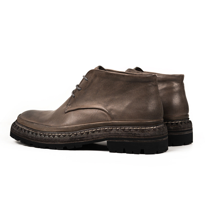 Bottes Chukka pour hommes en cuir de cheval