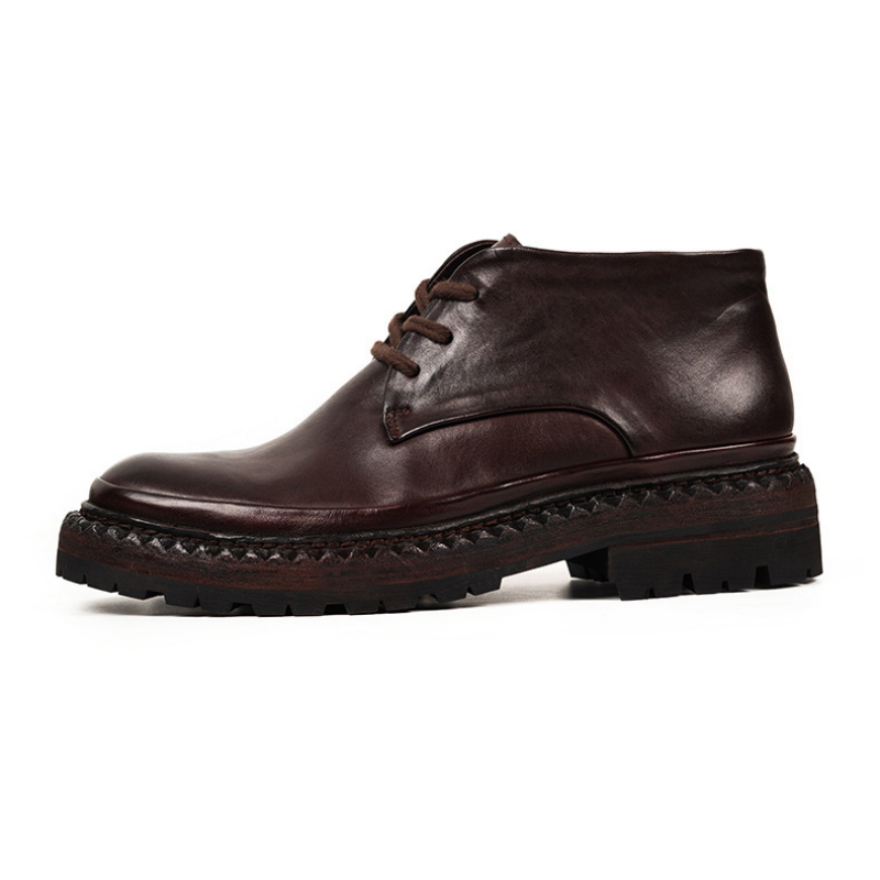 Bottes Chukka pour hommes en cuir de cheval