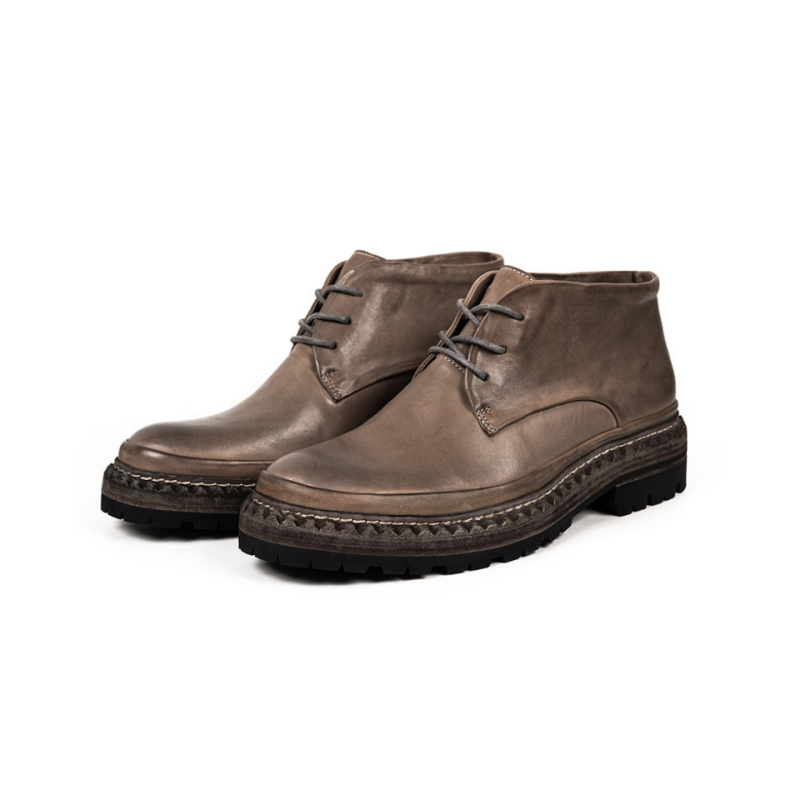 Bottes Chukka pour hommes en cuir de cheval