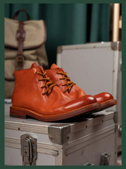 Bottes Chukkas en cuir de cheval pour hommes