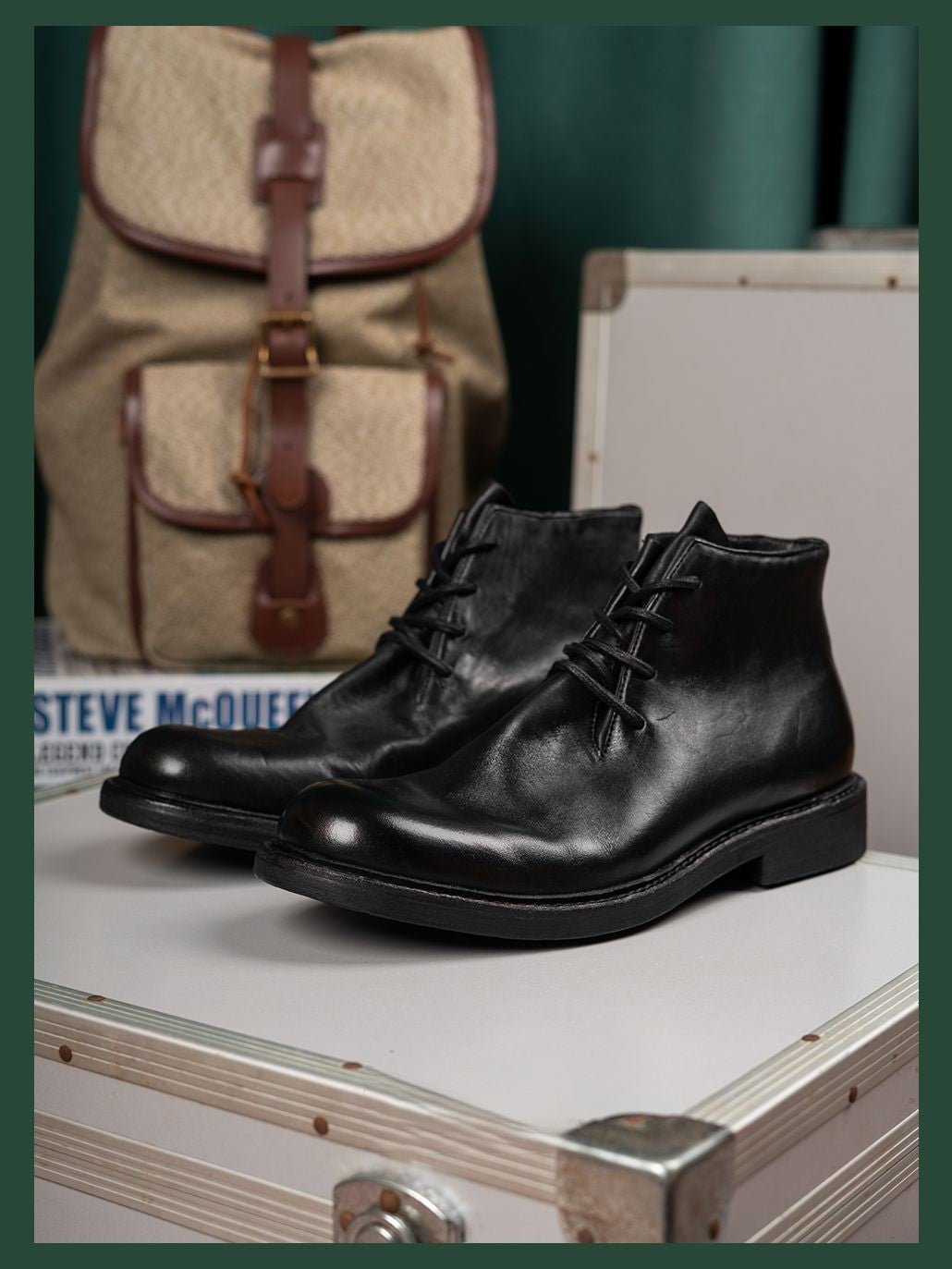 Bottes Chukkas en cuir de cheval pour hommes