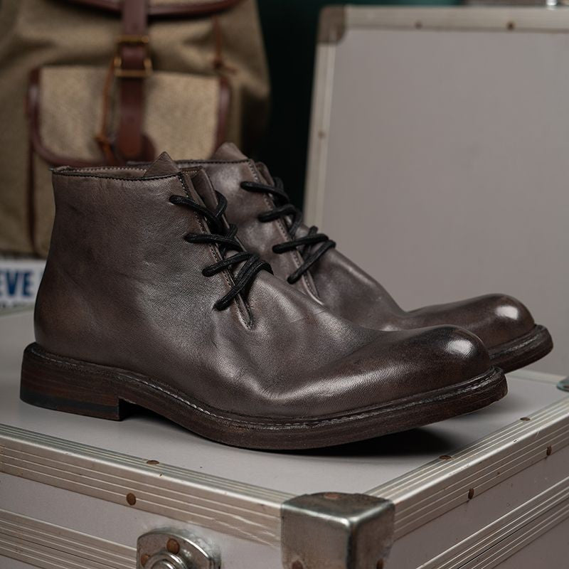 Bottes Chukkas en cuir de cheval pour hommes