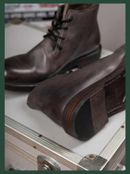 Bottes Chukkas en cuir de cheval pour hommes