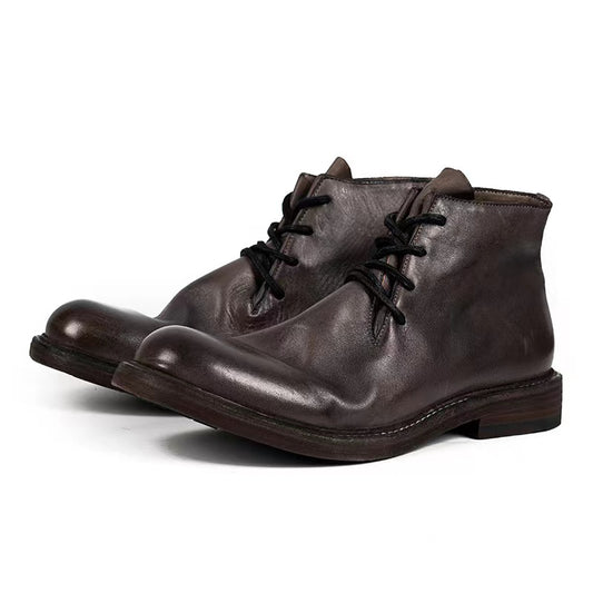 Bottes Chukkas en cuir de cheval pour hommes