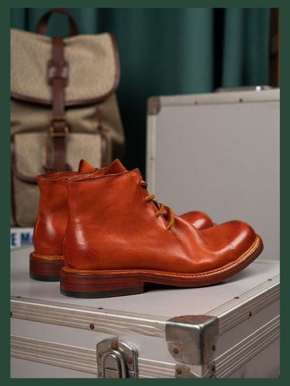 Bottes Chukkas en cuir de cheval pour hommes