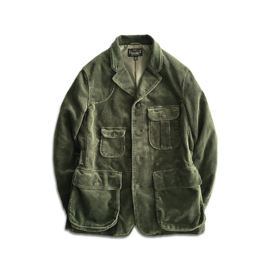 Men's Corduroy Safari Suit Jacket Green