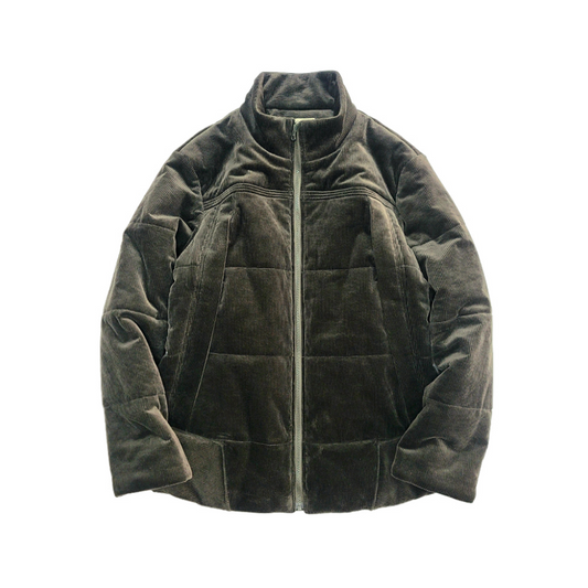 Men's Corduroy Quilted Stand Collar Jacket