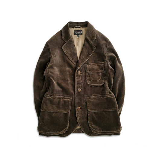 Men's Corduroy Safari Suit Jacket Brown