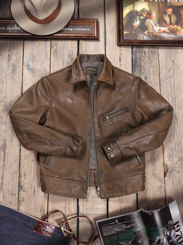 Men's Mulholland Leather Jacket, Crazy Horse Leather