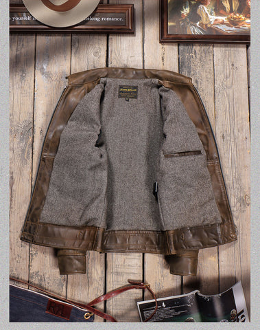 Men's Mulholland Leather Jacket, Crazy Horse Leather