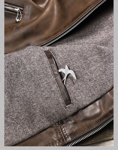 Men's Mulholland Leather Jacket, Crazy Horse Leather