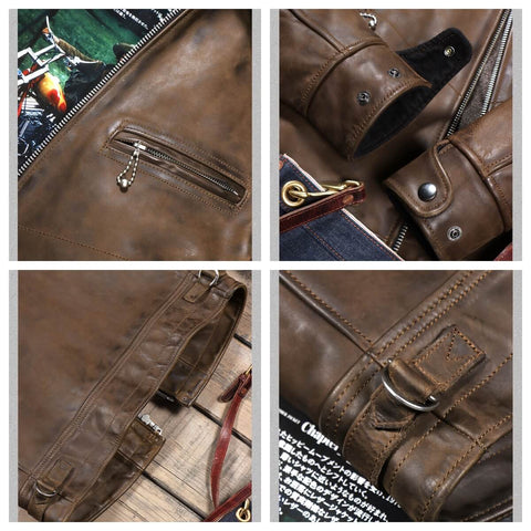 Men's Mulholland Leather Jacket, Crazy Horse Leather