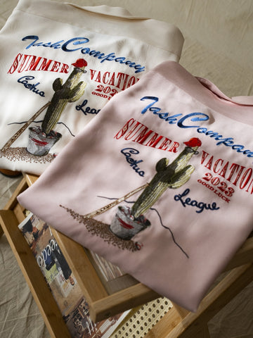 Chemise à col cubain avec broderie cactus pour homme