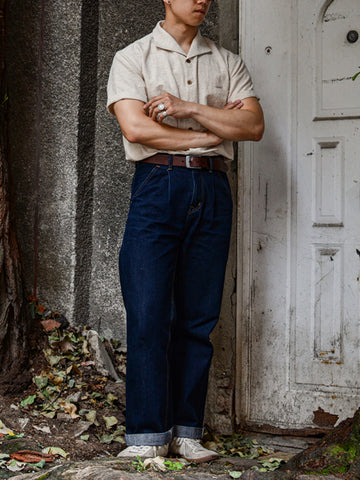 Men's Sailor Flap Collar Linen Shirt