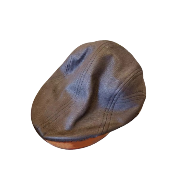 Casquette plate unisexe en cuir