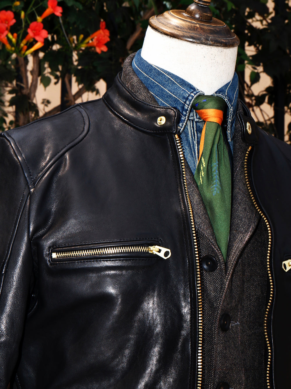 Men's Black Moto Leather Jacket
