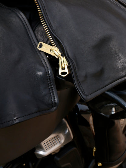 Men's Black Moto Leather Jacket