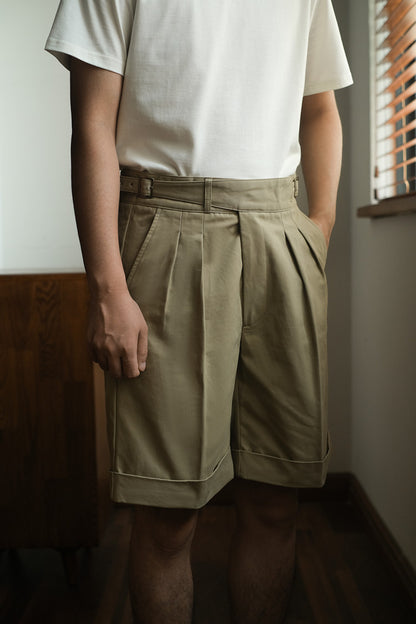 Men's Pleated Gurkha Shorts