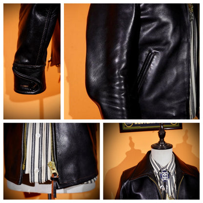 Men's Half Belt Sports Leather Jacket