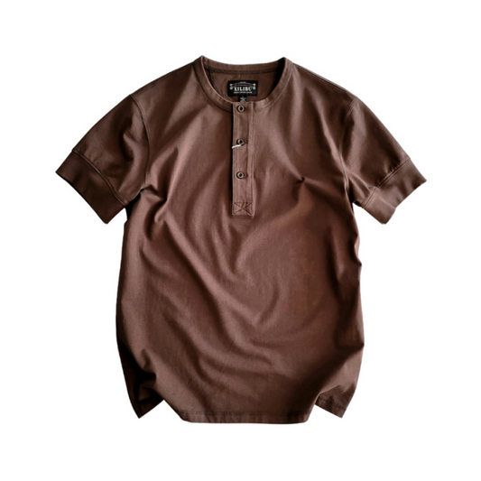 Chemise Henley à manches courtes pour homme