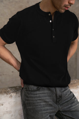 Chemise Henley à manches courtes