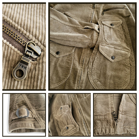 Men's Corduroy Western Jacket, Khaki