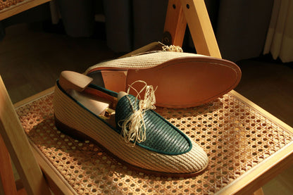 Men's Linen Tassel Loafers