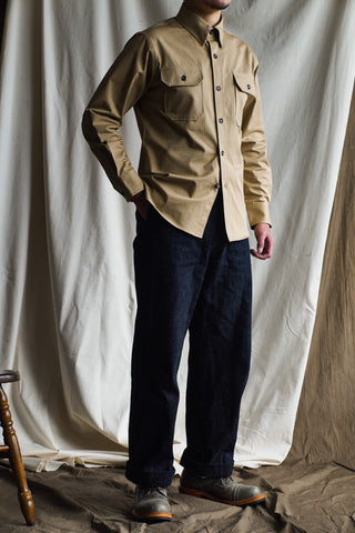 メンズ M-38 ヘリンボーン オフィサー シャツ