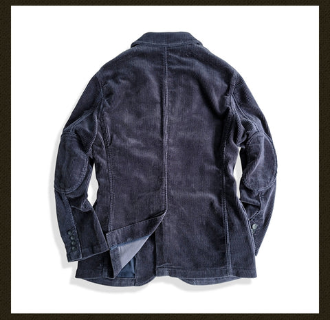 Men's Navy Corduroy Suit Jacket