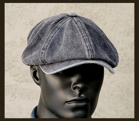 Men's Washed Newsboy Cap