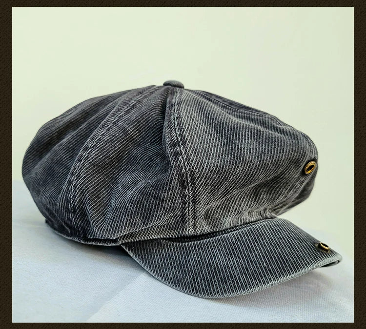 Casquette gavroche délavée pour homme