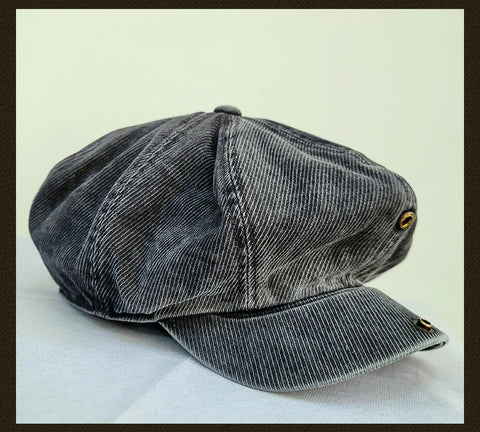 Men's Washed Newsboy Cap