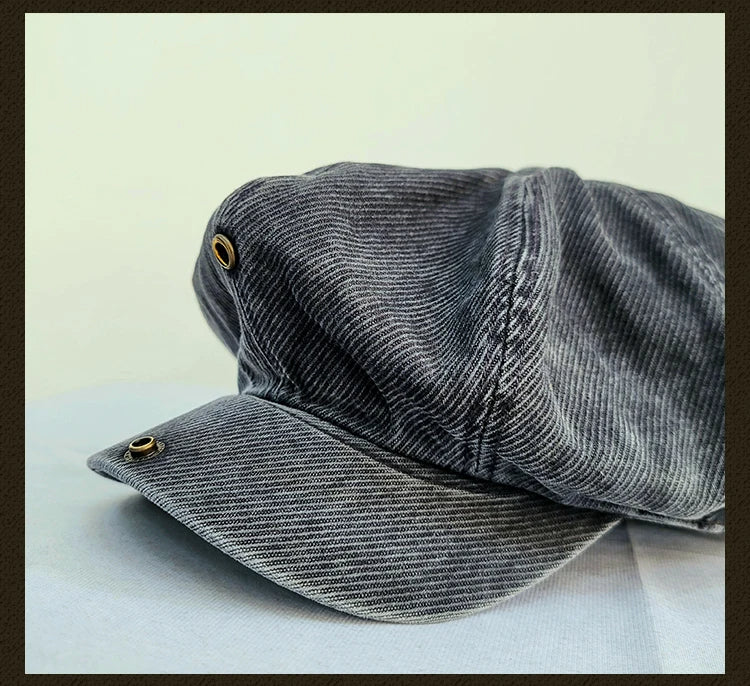 Casquette gavroche délavée pour homme