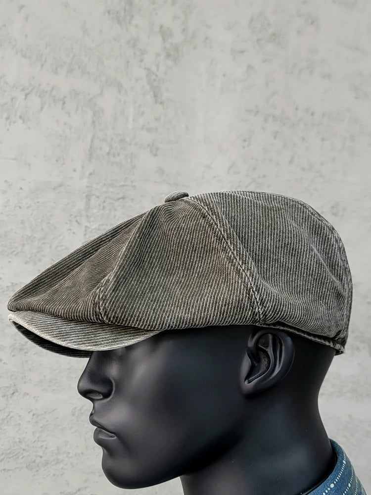 Casquette gavroche délavée pour homme